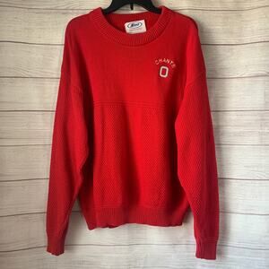 Vintage NEFF Red Chants Men's Knit Sweater Y2K Crew Neck Cotton
